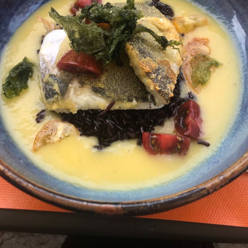 Branzino con salsa gazpacho di pomodorini  - Combo Lounge Restaurant, Venice