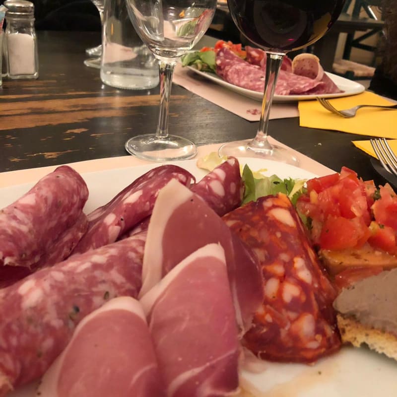 Mix di salumi, bruschetta con pomodori e patè di fegato - Da Mimmo, Florence