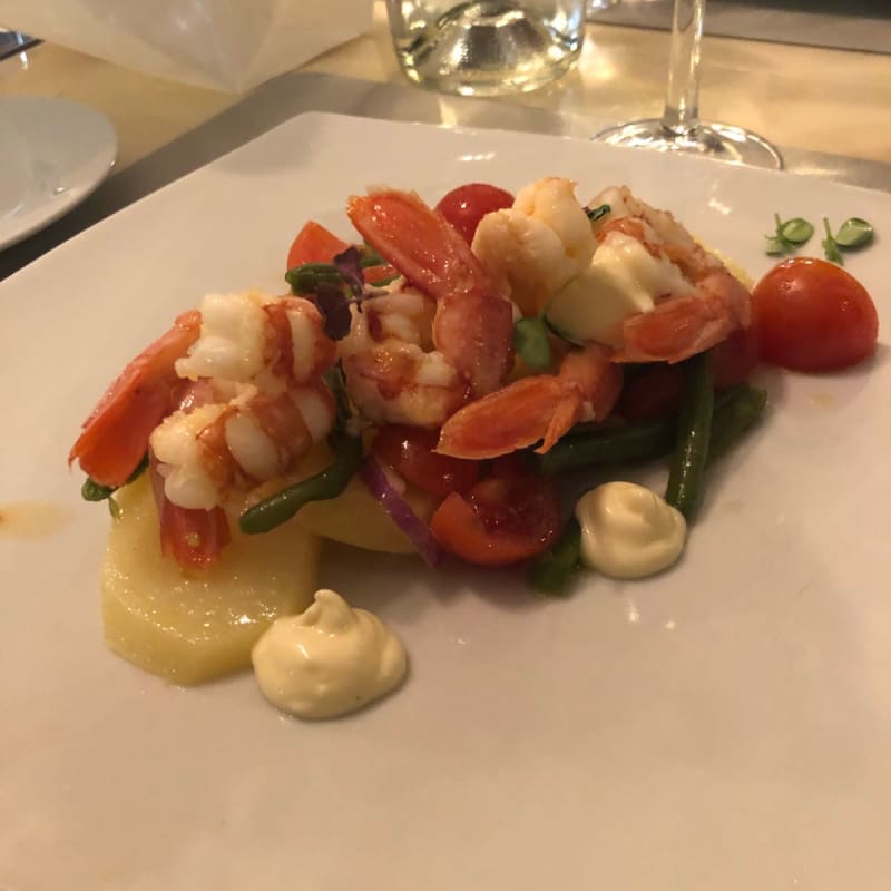 Catalana con gamberoni e maionese al lime - Ristorante Sicomoro - Simon Hotel, Pomezia