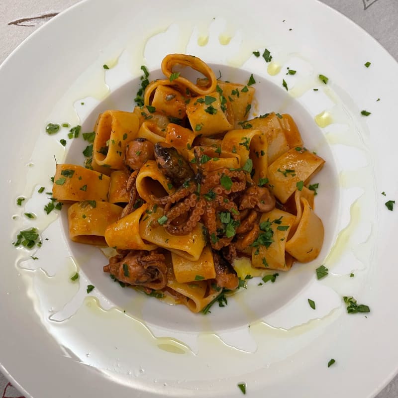 Calamitata con polipetti affogati  - L'arte della Pizza da Salvatore - Osteria, Mercato San Severino