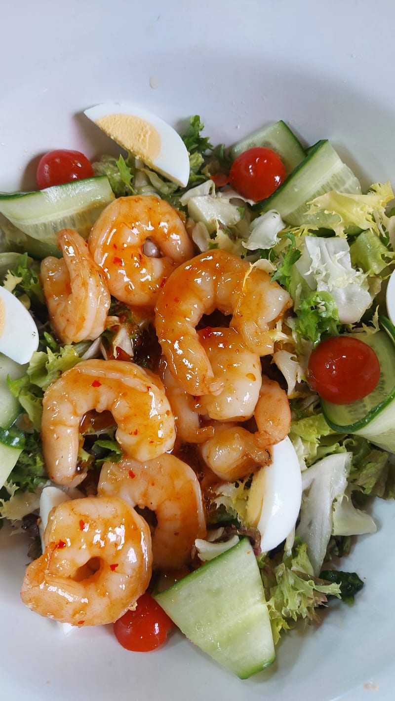 Salade spicy scampi - De Uitvlucht, Brunssum