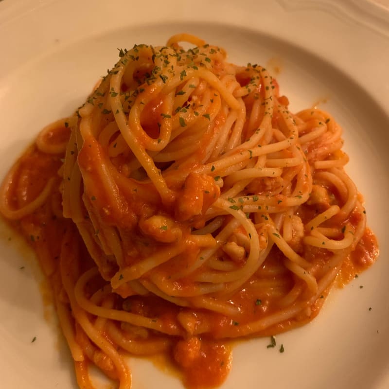 Spaghetti con gamberi alla busara  - Trattoria alle Burchielle, Venice