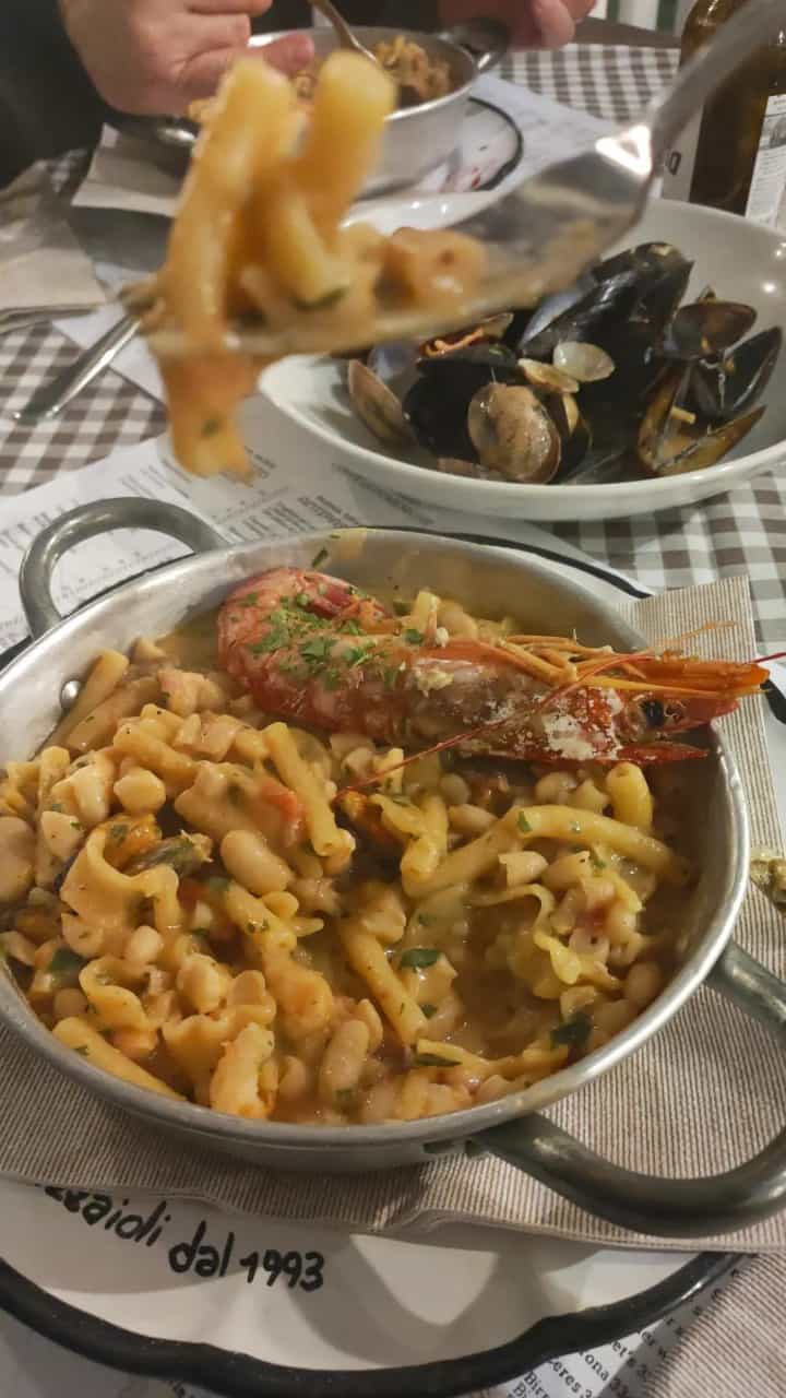 Pasta e fagioli con frutti di mare - Funiculì Funiculà, San Sebastiano al Vesuvio