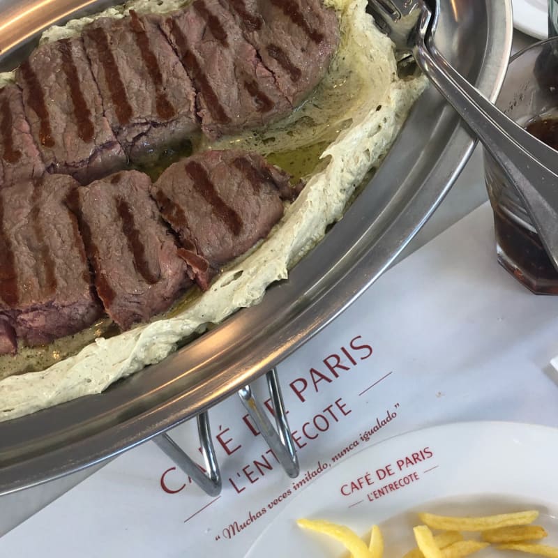 Restaurant L'Entrecote Café de Paris Félix Boix à Madrid Menu, avis