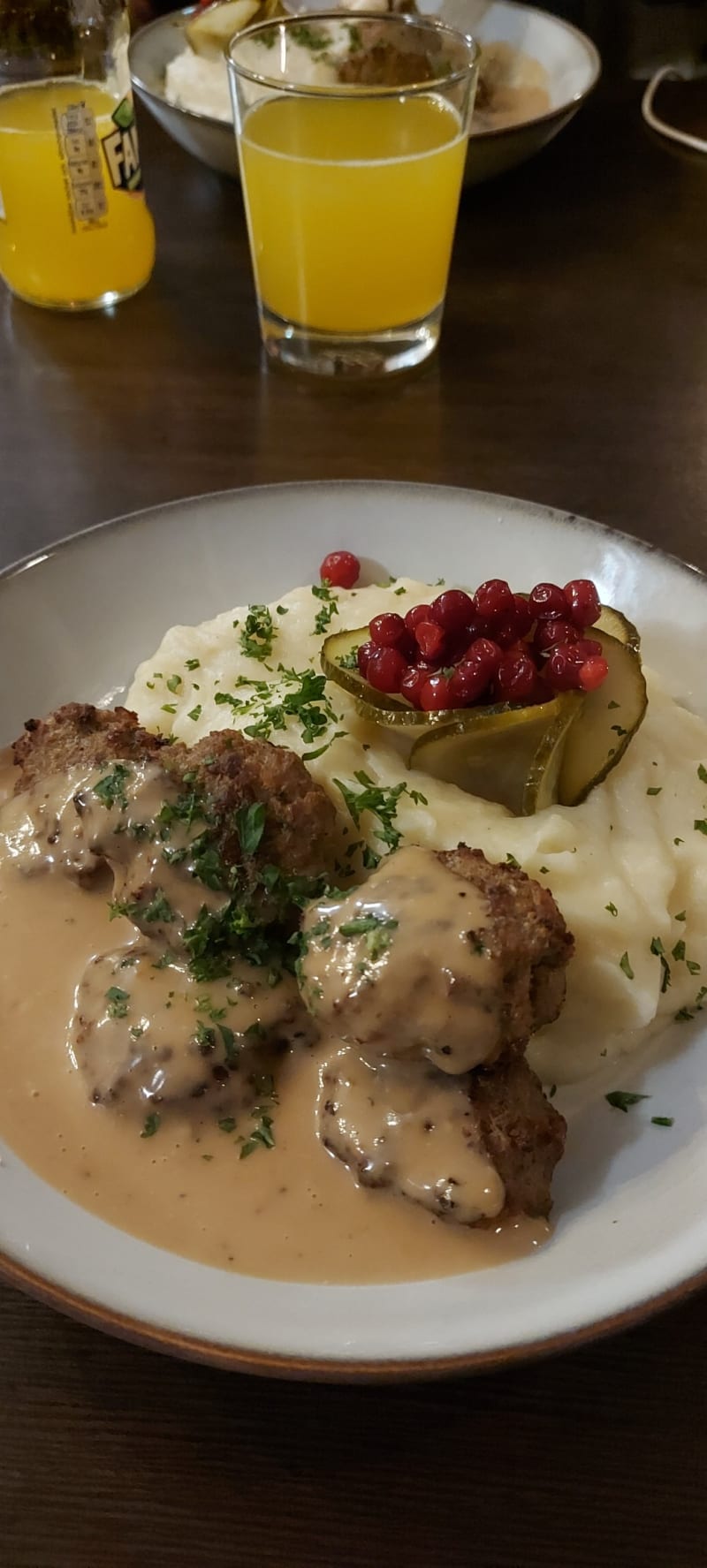 Meatballs with mashed potatoes - Restaurang Café Sten Sture, Stockholm