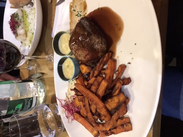 Rumsteck et les frites de patates douces  - Le Buisson Ardent, Paris