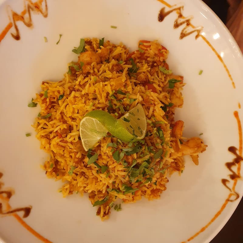 Prawns briyani - Little India Street Kitchen, Geneva