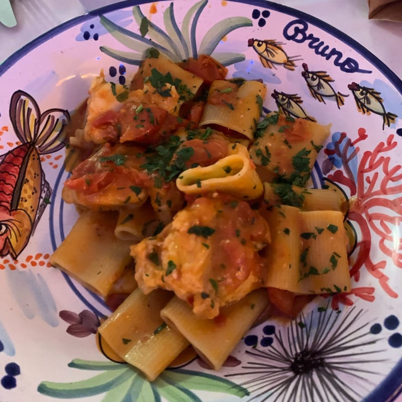 Paccheri con rana pescatrice  - La Cambusa