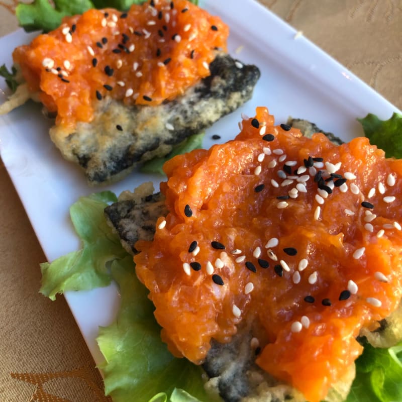 Chips di alghe con salmone  - Sushi Dozo, Turin