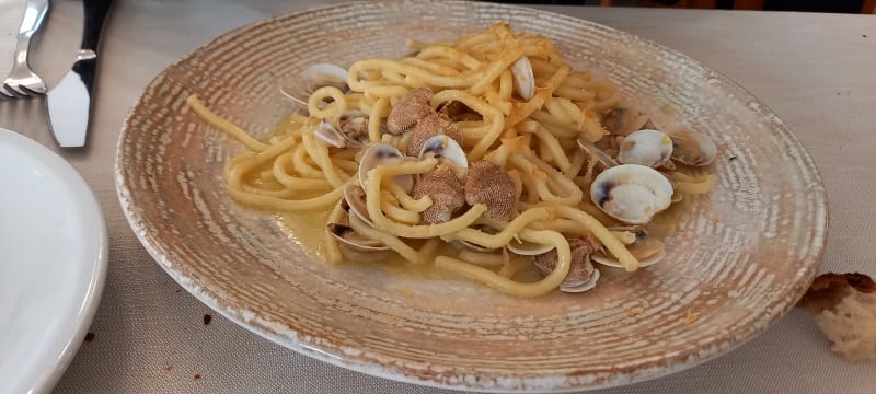 Troccoli vongole bottarga è limone - Il Giardino