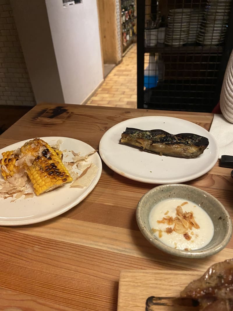 Side dishes, corn, eggplant and cauliflower puree  - Aroleid Restaurant, Zermatt