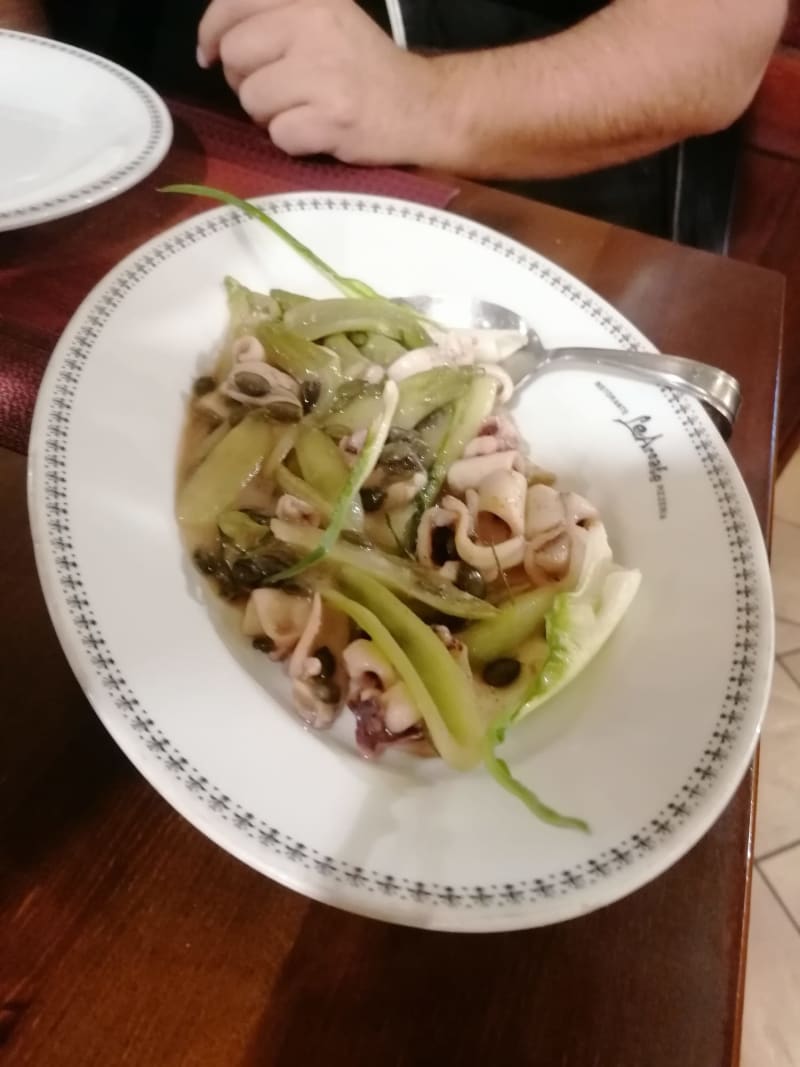 Calamari con puntarelle e semi di zucca  - Le Arcate, Varese