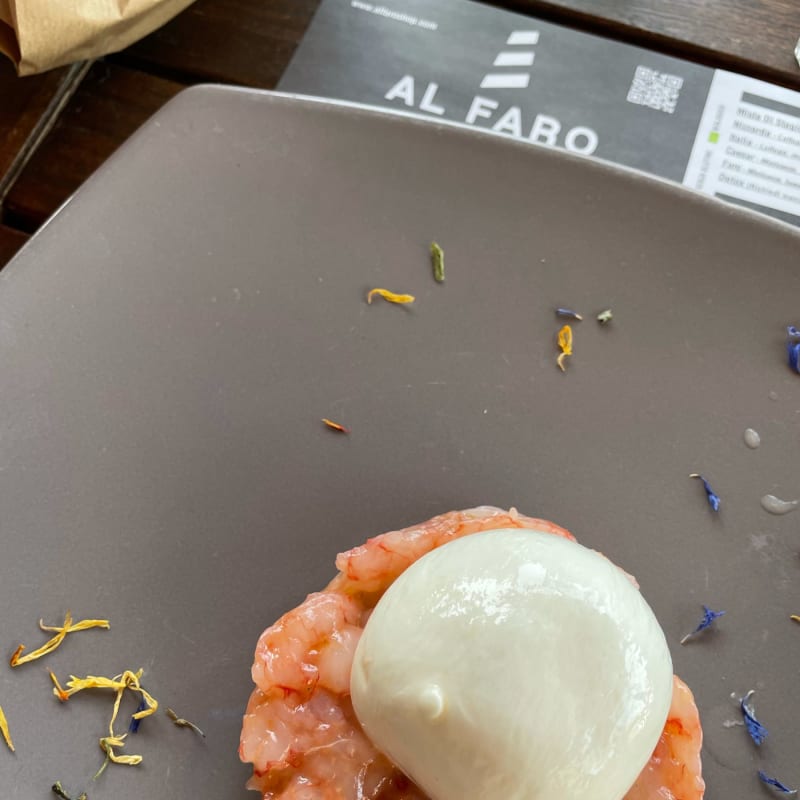 Tartare di Gamberi con burrata - Stabilimento Balneare Al Faro, Alba Adriatica