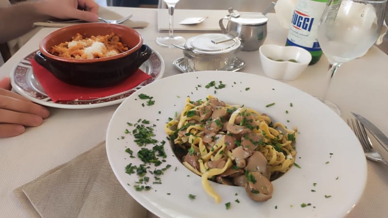 Handmade fettuccine with porcini mushrooms - Ristorante Viecce A Trova, Fiuggi