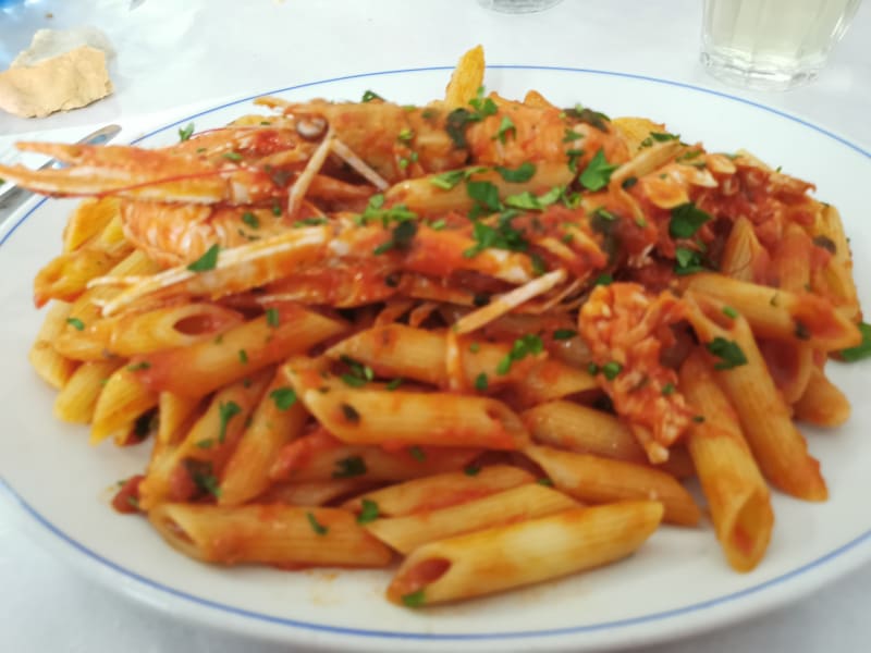 Penne agli scampi - Antica Osteria ai 2 G, Genoa