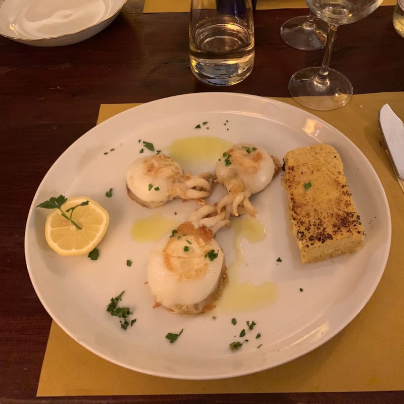 Seppie alla griglia con polenta - Antica Trattoria al Trattato