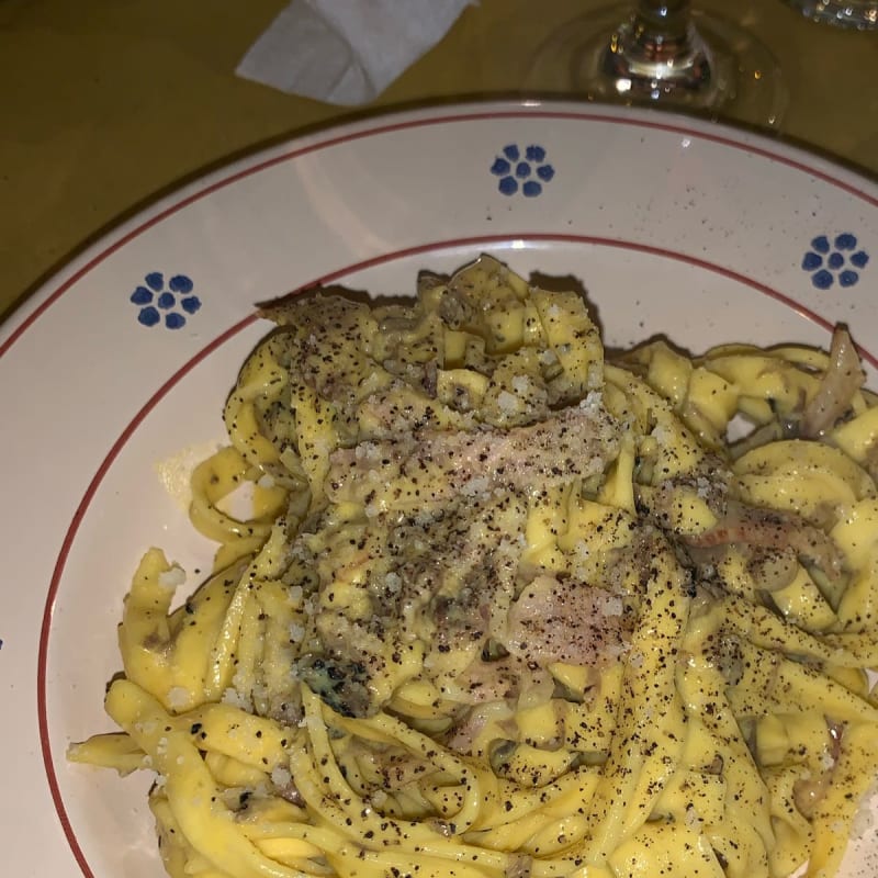 Tagliatelle fresche alla carbonara con tartufo,ottime - Il Terziere di Poggio Fiorentino, Tuscania