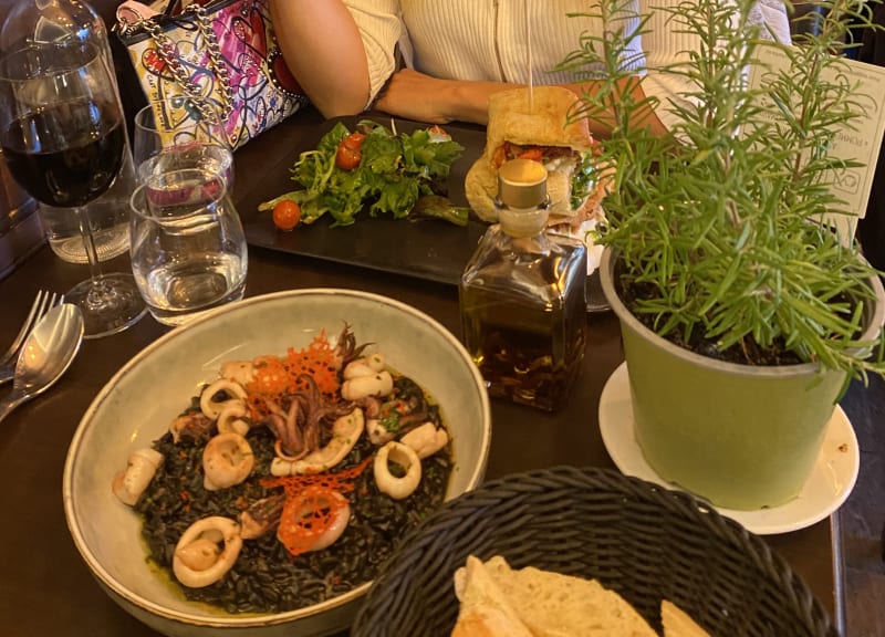 Risotto et pizza panozo  - Romantica Caffé - Invalides, Paris