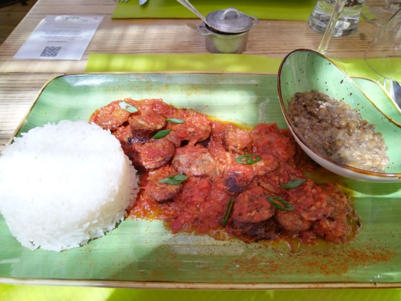 Rougail saucisse fumé porc.  - Lyd'ile, Colmar