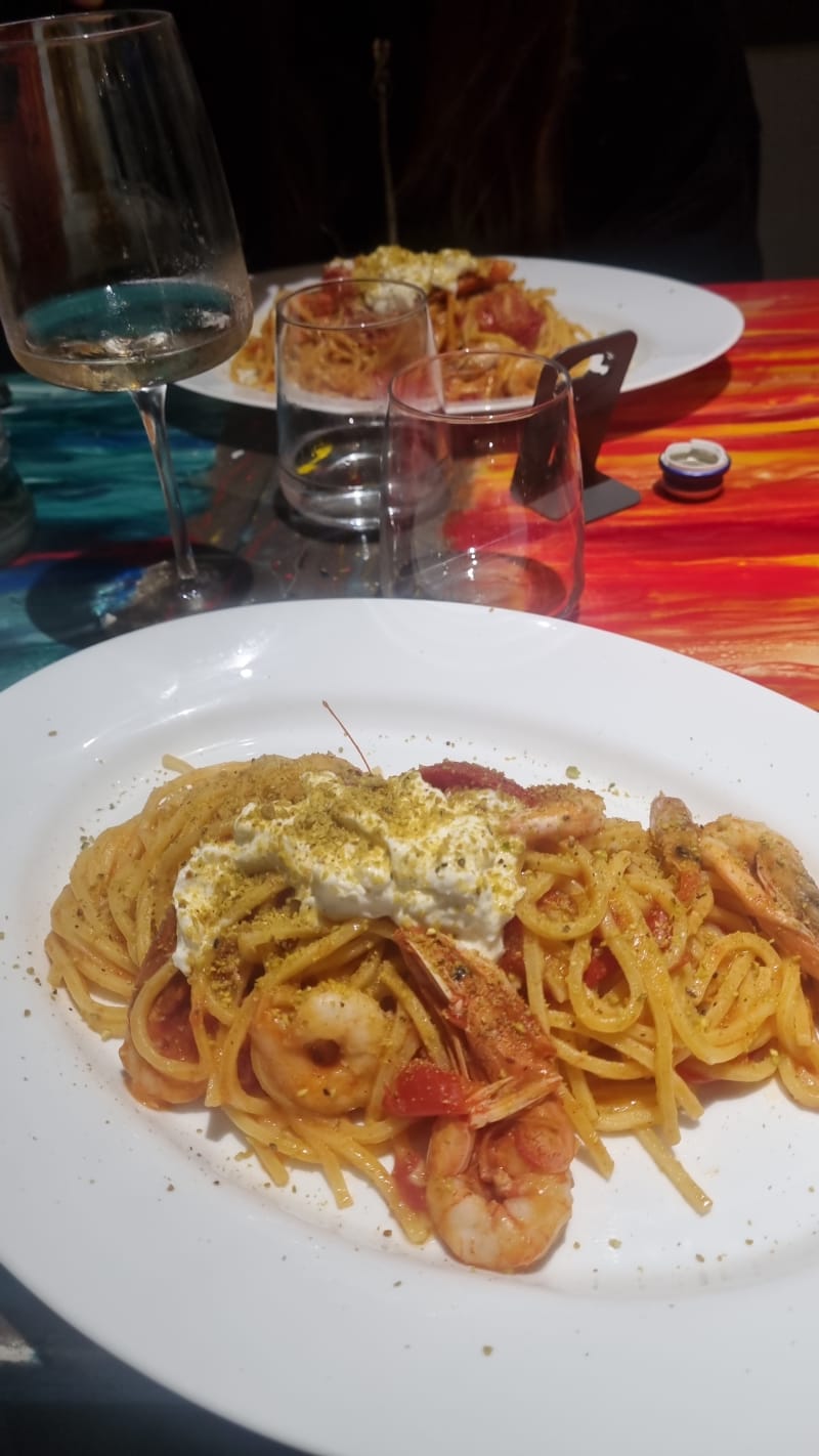 Tonnarelli aglio, olio, peperoncino e pescato del giorno - Il Ristoro, Rome