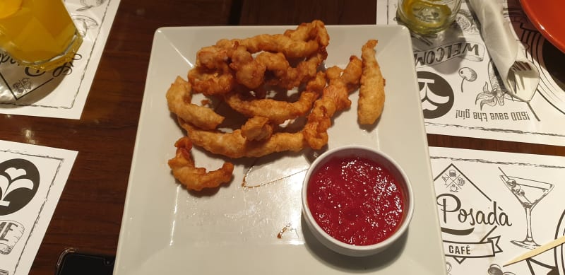 Tiras de pollo en tempura - La Posada Café, Parla