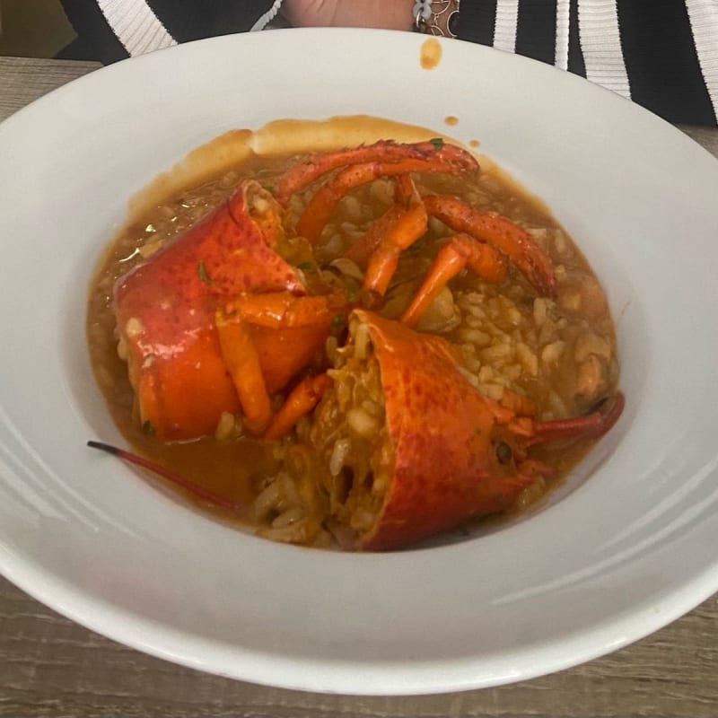 Arroz caldoso de bogavante , exquisito  - La Pérgola - Hotel Ibersol Antemare Spa, Sitges