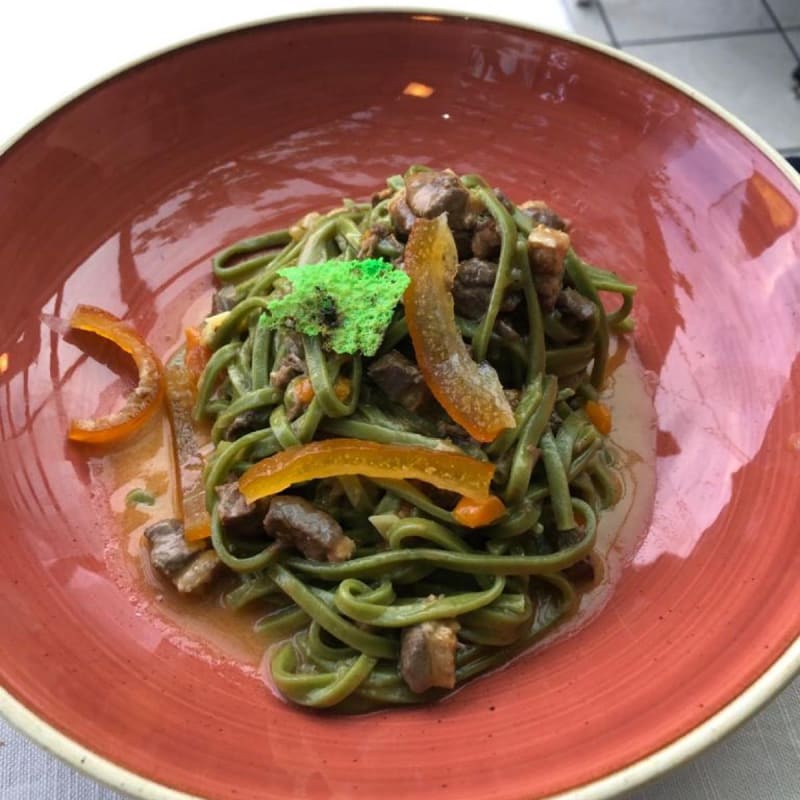 Tagliolini al verde con arancia è ragù di anatra molto buono  - Orsa Maggiore, Lecco