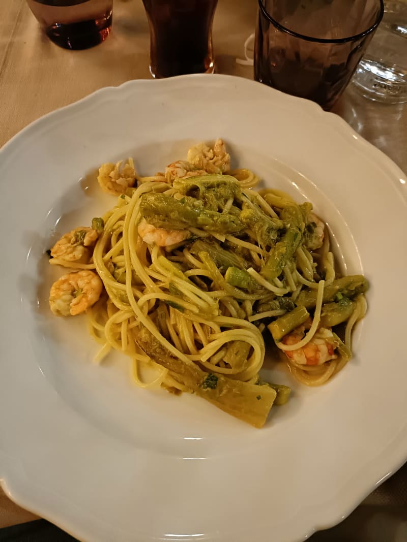 Gamberi e asparagi - Osteria Corsetti 1921, Rome