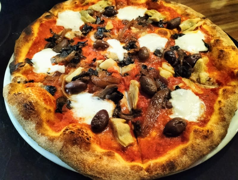 Pizza Capriccioso with extra onion  - Colle Rosso Ristorante Italiano, Red Hill (QLD)