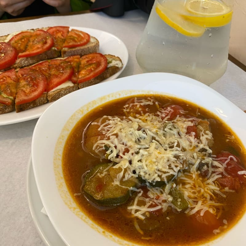 Cheese toast and ratatouille  - Café Pit, Lisbon