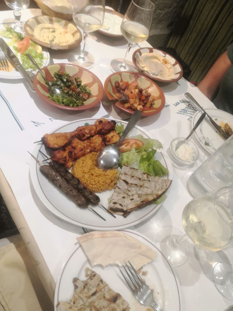 menu Mezze - Les Cèdres du Liban, Paris