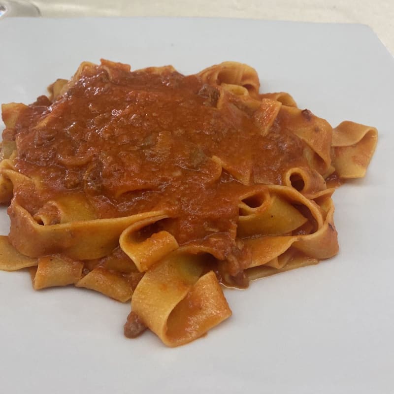 Un ottimo piatto, abbastanza abbondate di tagliatelle e ragù di cinghiale  - Ristorante La Conchiglia, Cassino