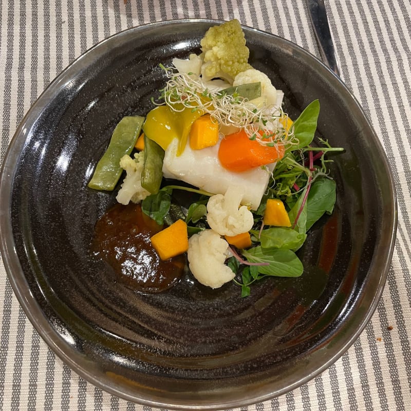 Baccalà con mostarda di papacelle e giardiniera - Casa Clara, Pomigliano d'Arco