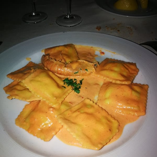 ravioli alla crema di scampi - Il Casale di Montetosto, Cerveteri