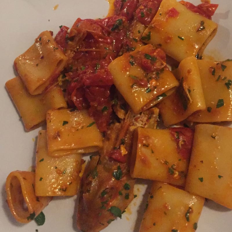 Paccheri con gallinella. - La Locanda sul Po, Turin