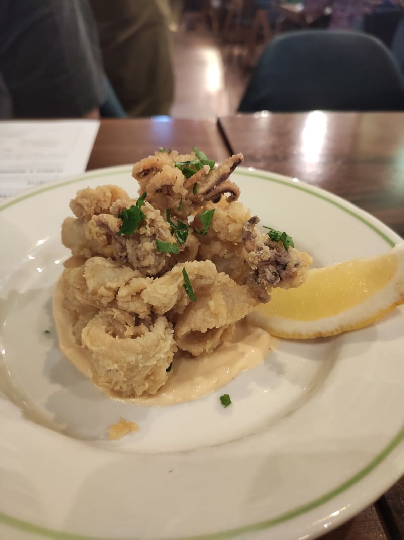 Crispy fried squid  - Jamie Oliver's Pizzeria, Lisbon