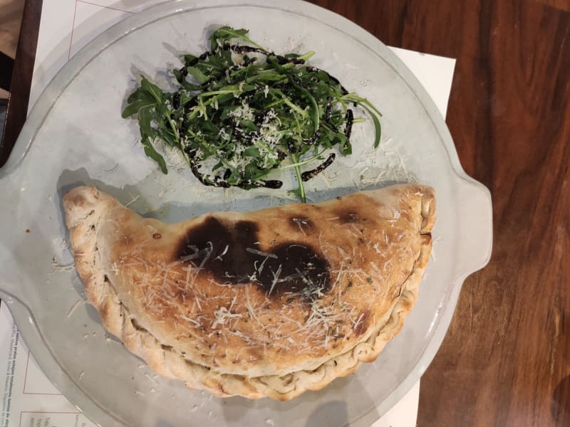 Spinach & mushroom calzone - Jamie Oliver's Pizzeria, Lisbon