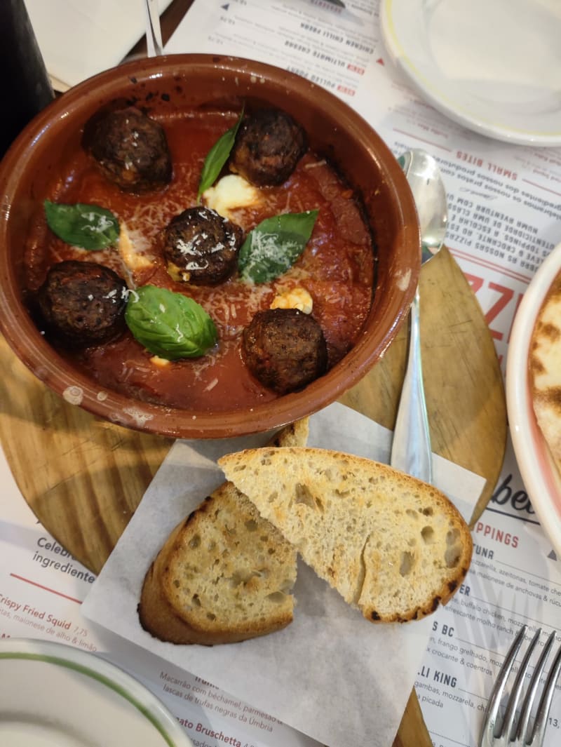 Oozy meatball bake - Jamie Oliver's Pizzeria, Lisbon