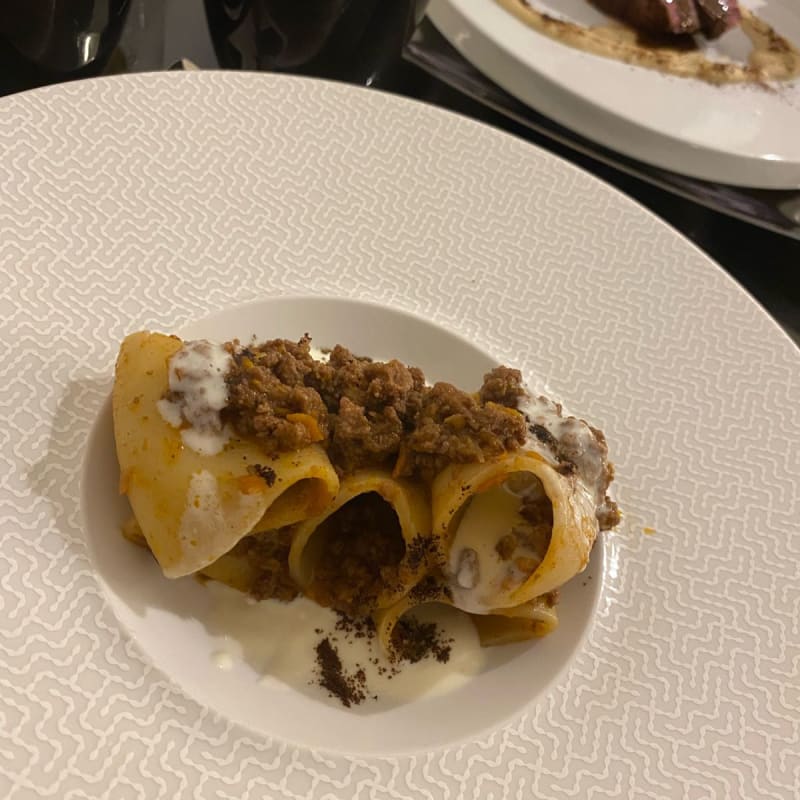 Paccheri al ragù con crema di stracciatella  - Ristorante Francy - Firenze, Florence