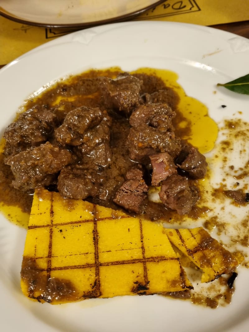 Spezzatino di cervo al ginepro con polenta grigliata - Trattoria da i Coco Filippo, Florence