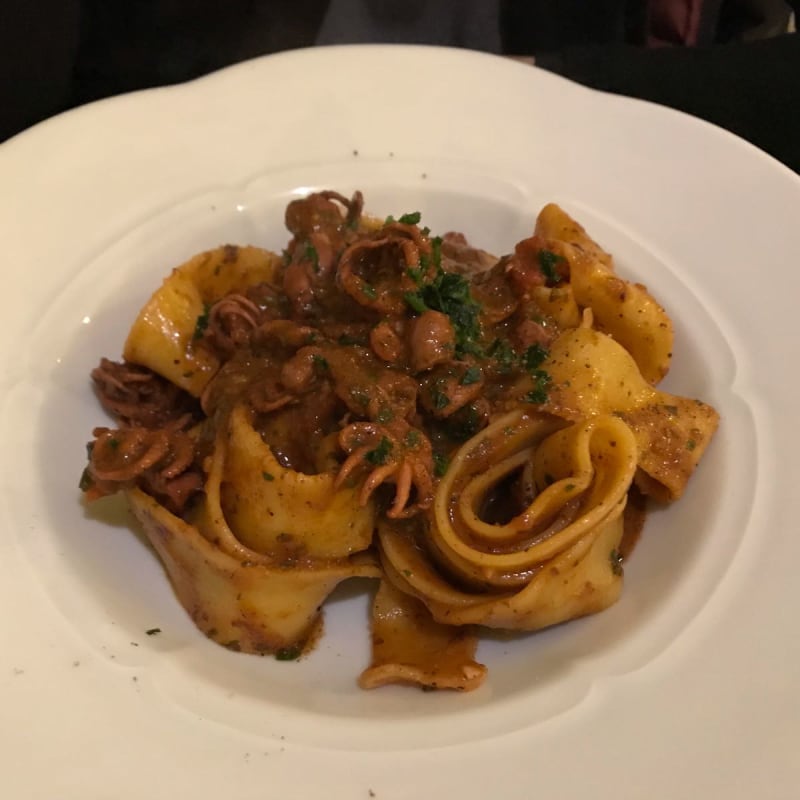 Pappardelle ai moscardini - La Cucina del Ghianda, Florence