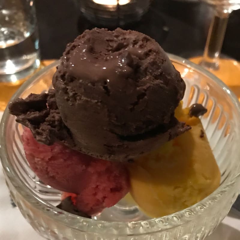 Glace chocolat melon fraise - Chez Serge, Courbevoie