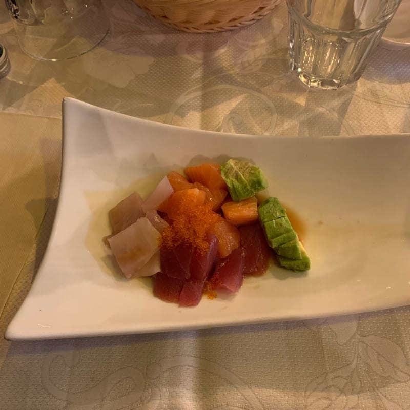 Tartare di tonno, salmone e branzino  - Ristorante Giapponese la Stazionetta, Collegno