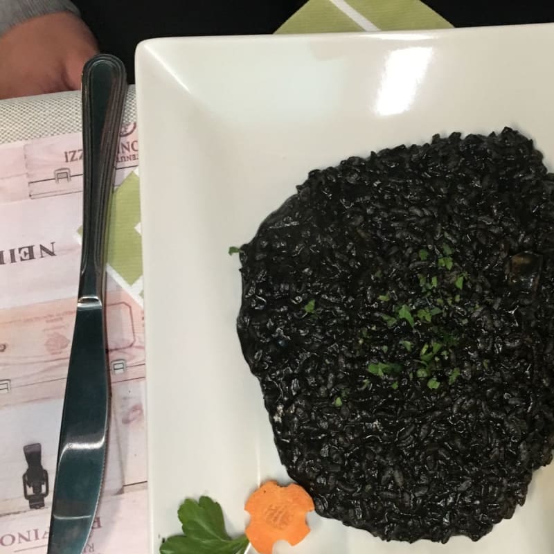 Risotto al nero di seppia - Trattoria alla Maddalena, Venice