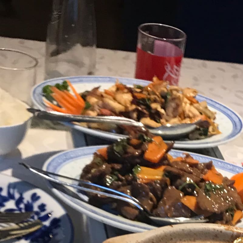 Poulet et bœuf au basilic - Shanghai Garden, Bussigny