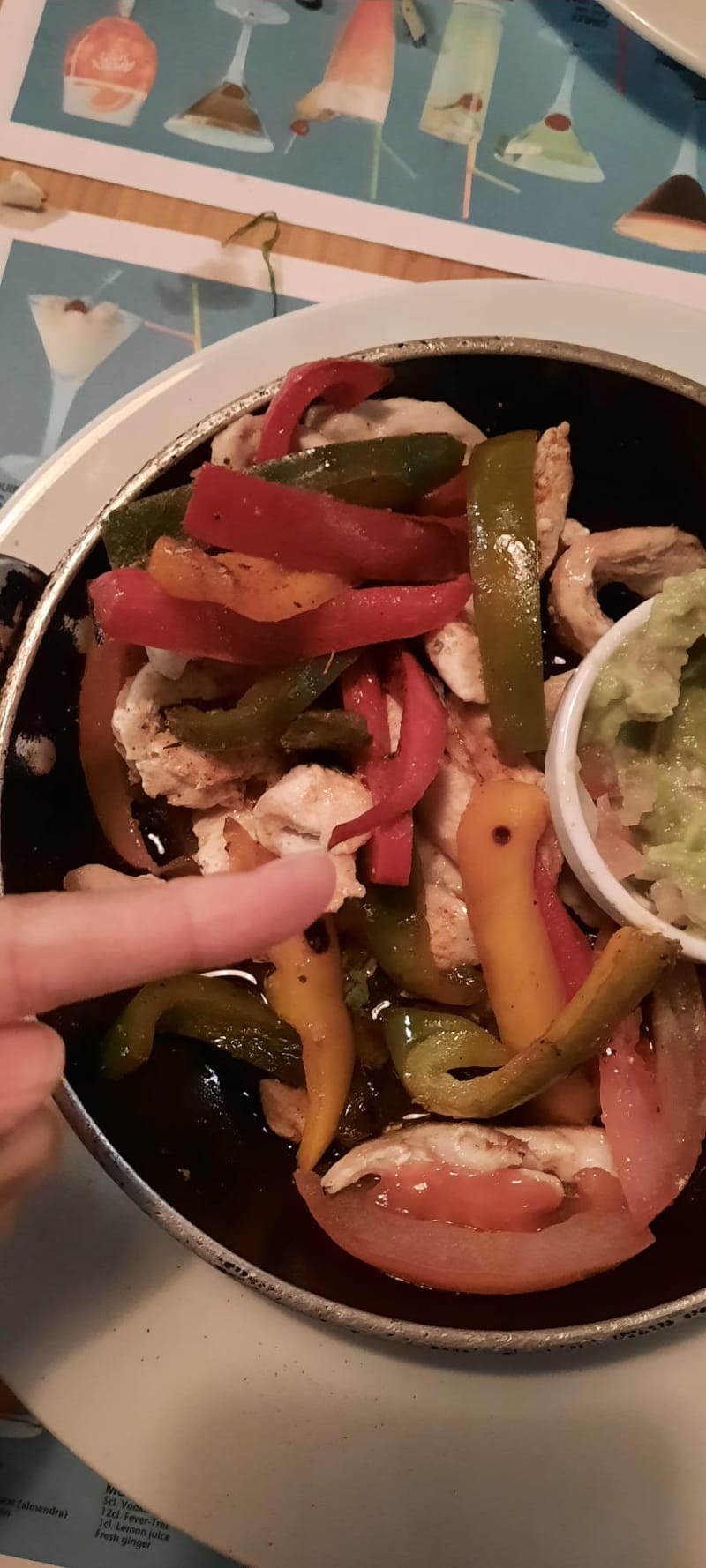 Fajita De Pimientos Con Pollo - Margarita Blue, Barcelona