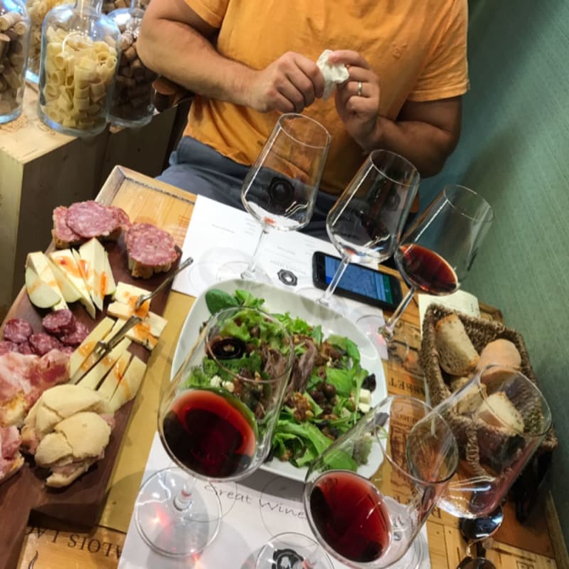 Wine tasting with Brunello wine, antipasto cheese and meat plate. - Enoteca Alessi, Florence