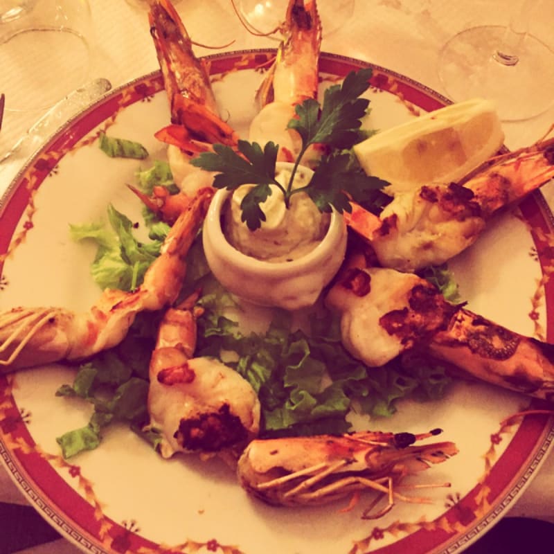 Scampi grillées - Le Bugatti, Paris