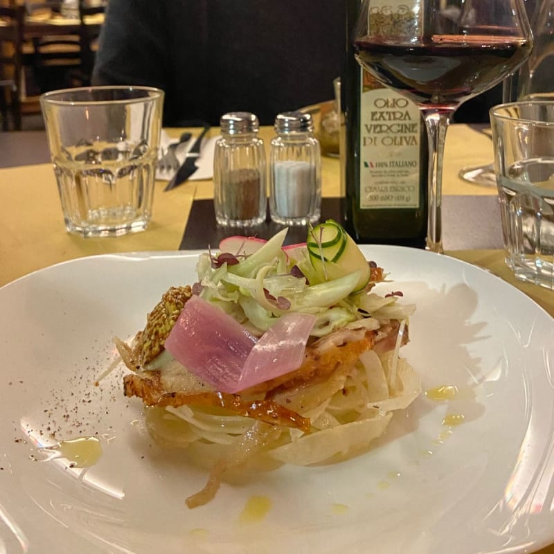 Bruschetta con porchetta di arivvia - Osteria Birreria  Tri Ciucc (solo servizio ristorante), Milan