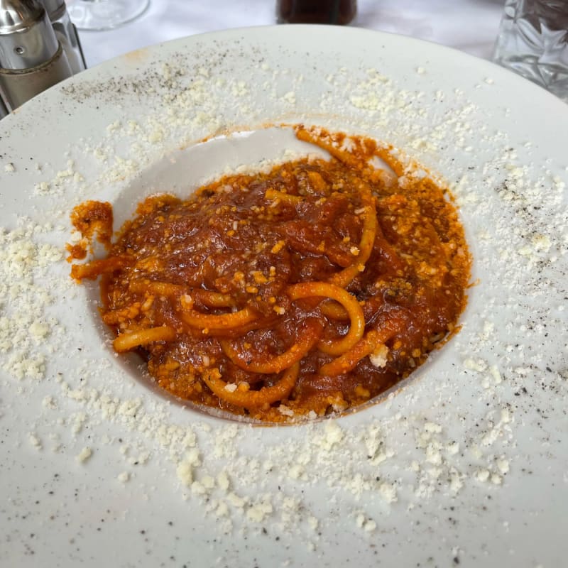 Bucatini Amatriciana  - Hostaria Pantheon, Rome